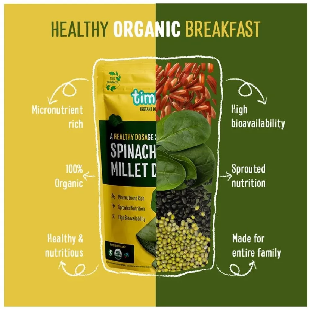 Timios Organic Spinach Millet Dosa Mix, 150 g (Pack of 2)-7.webp